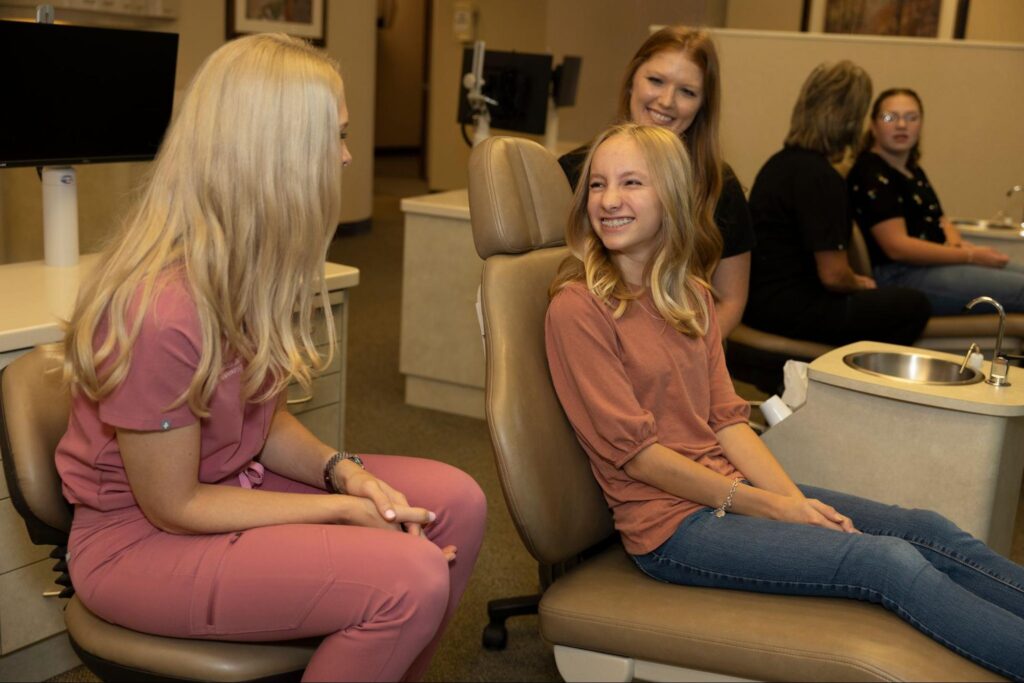 Patient receiving orthodontic care at an orthodontist in Sugar Land focused on comfort and long term results